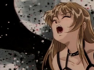 Tied busty hentai slave gets her hole pumped hard