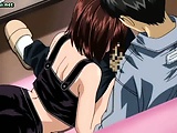 Sexy anime slut in black stockings