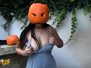 Hot brunette big boobs toying pink pussy