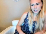 Masturbating blonde plays with her toy and cant get enough