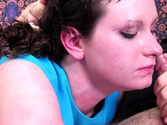 Cute brunette young hookup amateur teen blowjob