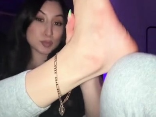 Exotic brunette hardcore foot fetish fuck