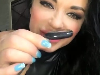 Hot brunette amateur MILF rides hubbys cock