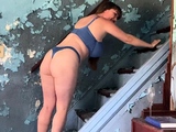 Busty Czech amateur fucks outdoor in public