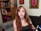 Inked ginger femdom ridiculing tiny cock