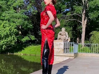 Euro amateur outdoor masturbation