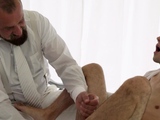Suited older gay seduces innocent virgin