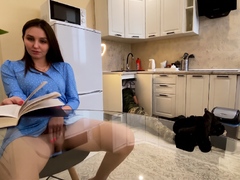 Sexy Teen Brunette Masturbating Her Ass